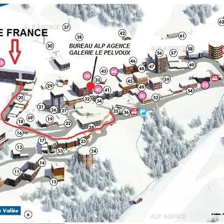 Апартаменты Le France - 3/4 Pers. 4 Couchages Le France - 441fr - Plagne Centre Mae-9544